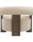 Lennox - Shearling Accent Chair - Beige / Brown
