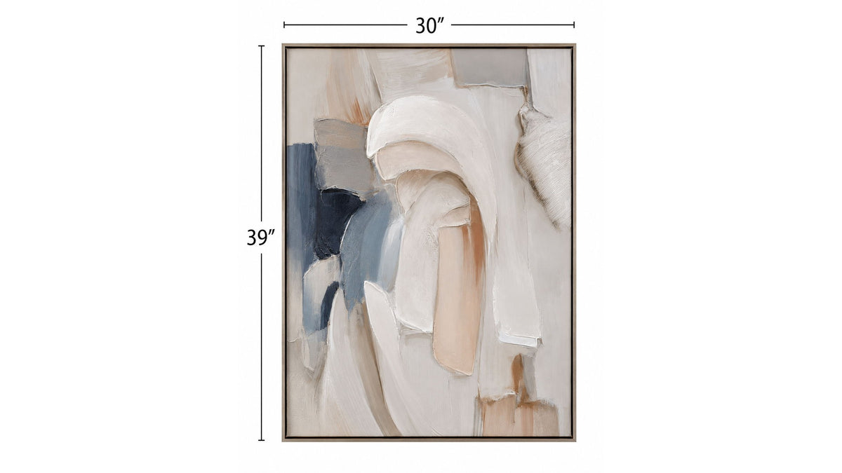 Soft Contours I Framed Canvas - Green