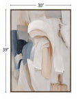Soft Contours I Framed Canvas - Green