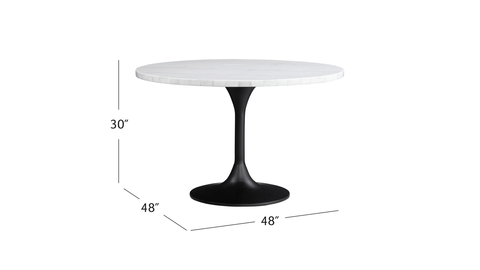 Dunham - Dining Table - White / Black