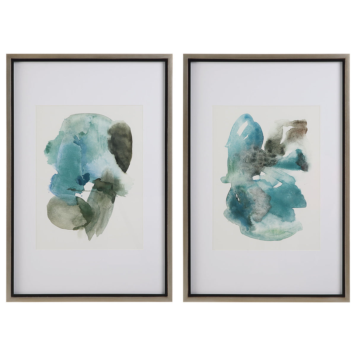 Blueprints - Watercolor Prints Set of 2 - Light Blue