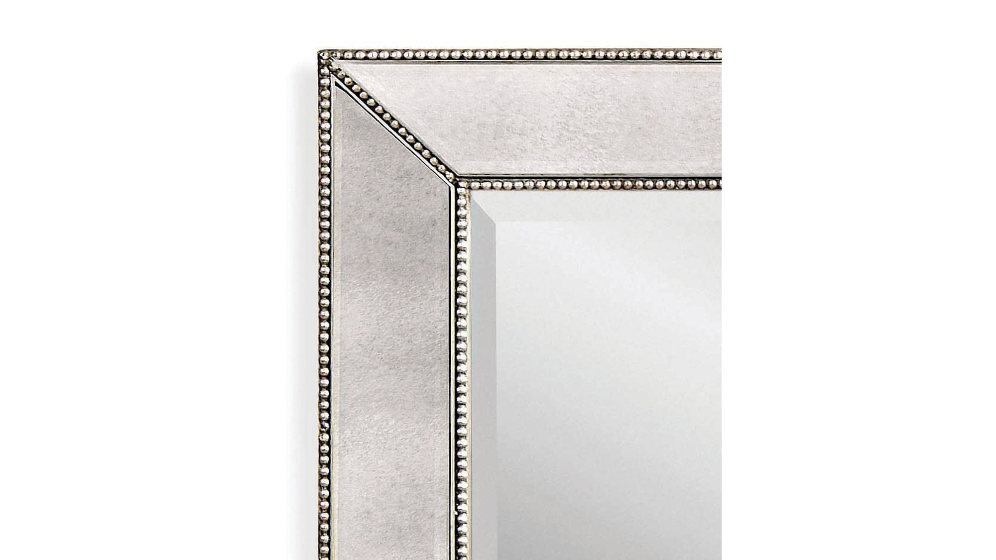 Beaded - Wall Mirror 36" - Silver