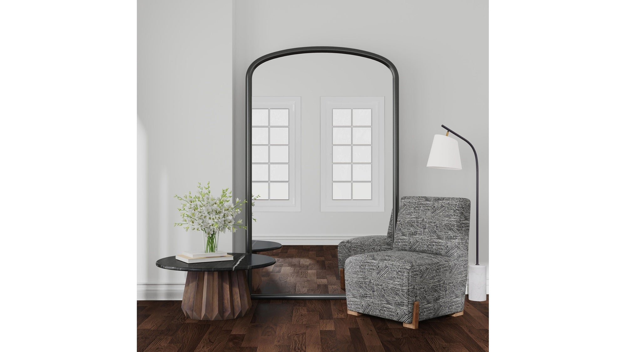 Brookings - Floor Mirror - Black