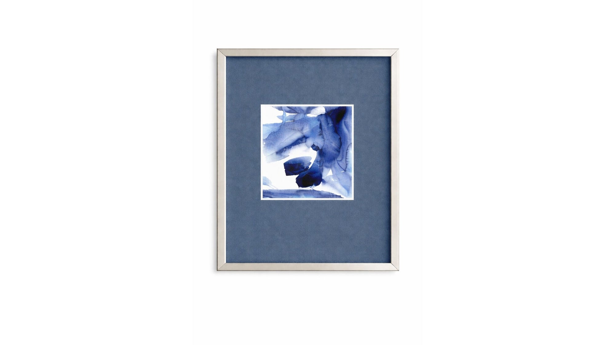 Bleu Beat II Framed Print - Blue