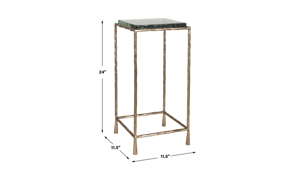 Ovard - Antiqued Accent Table - Bronze
