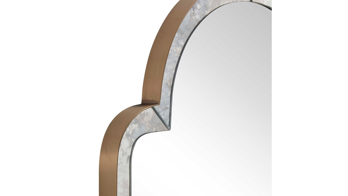 Brayden - Antique Arch Mirror - Plated Antique Brass