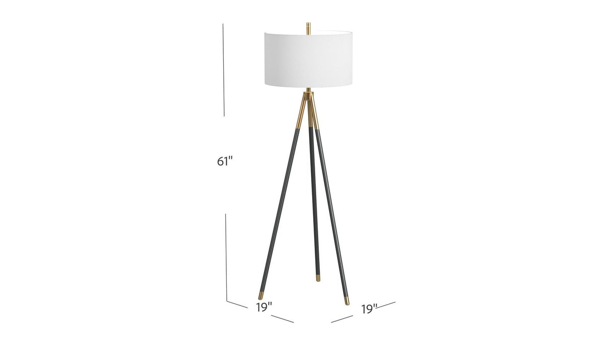 Rowe - Floor Lamp - Black