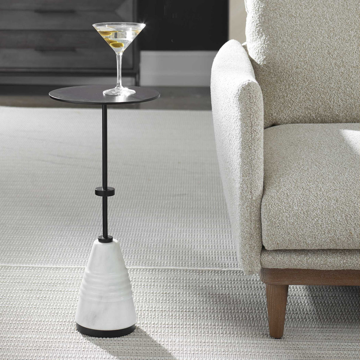 Kincaid - Metal Drink Table - White