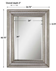 Seymour - Mirror - Antique Silver