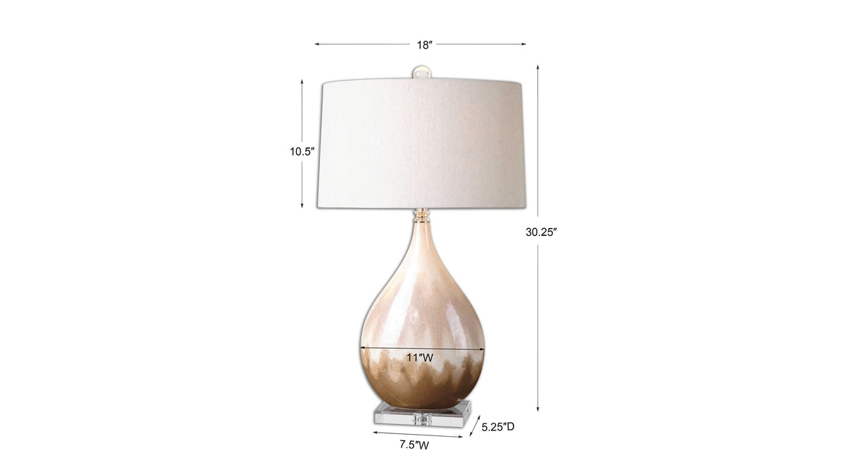 Flavian - Glazed Ceramic Lamp - Light Brown