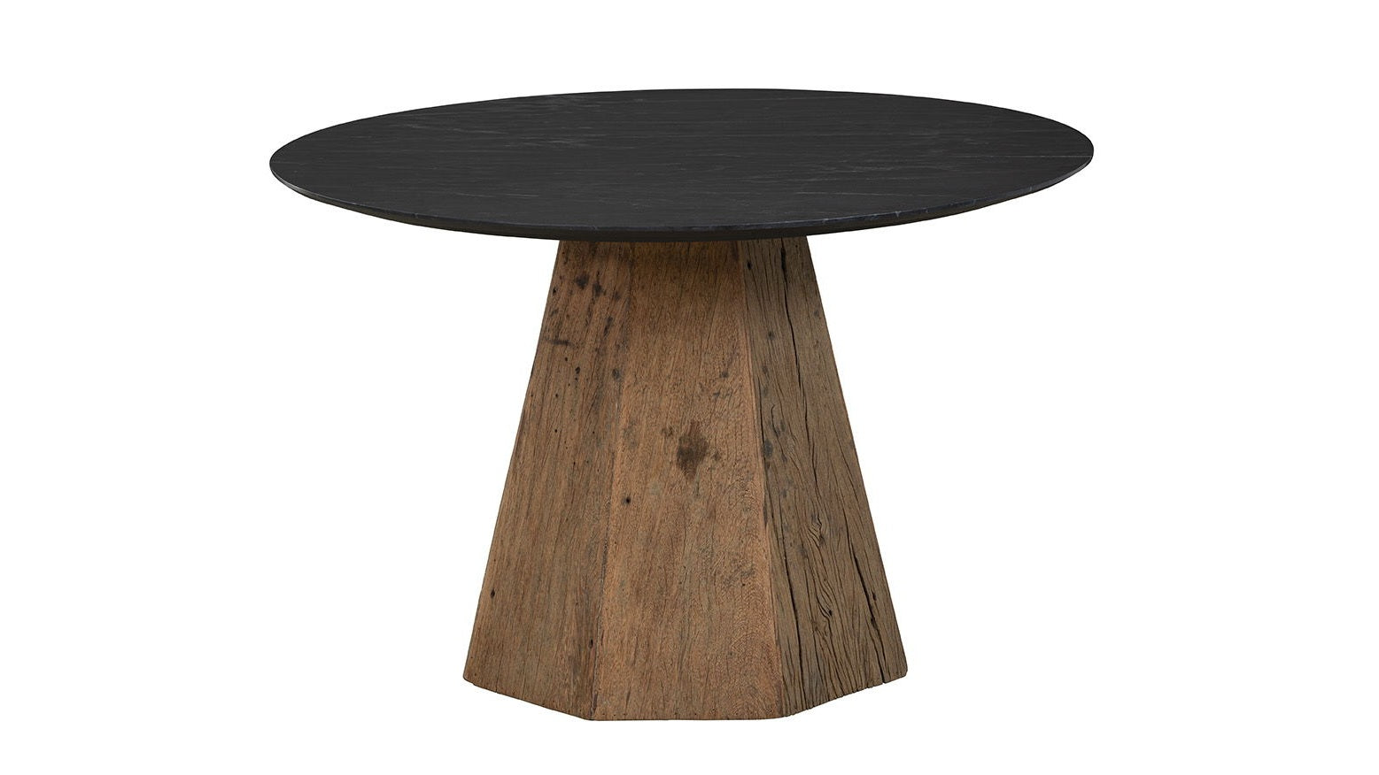 Phoebe - Marble Dining Table - Black / Light Brown