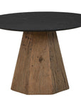 Phoebe - Marble Dining Table - Black / Light Brown