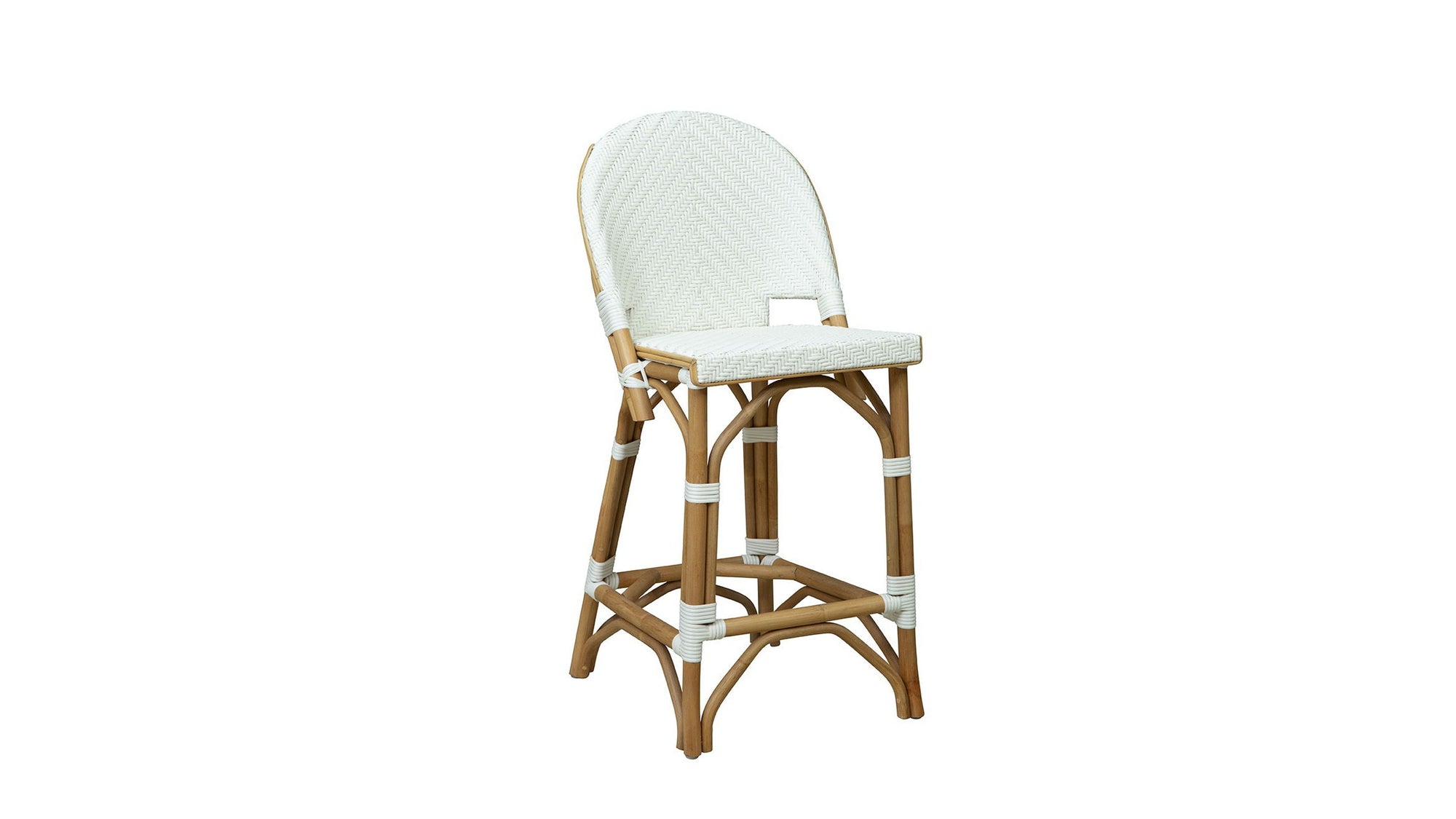 Jade - Counter Stool - White / Light Brown