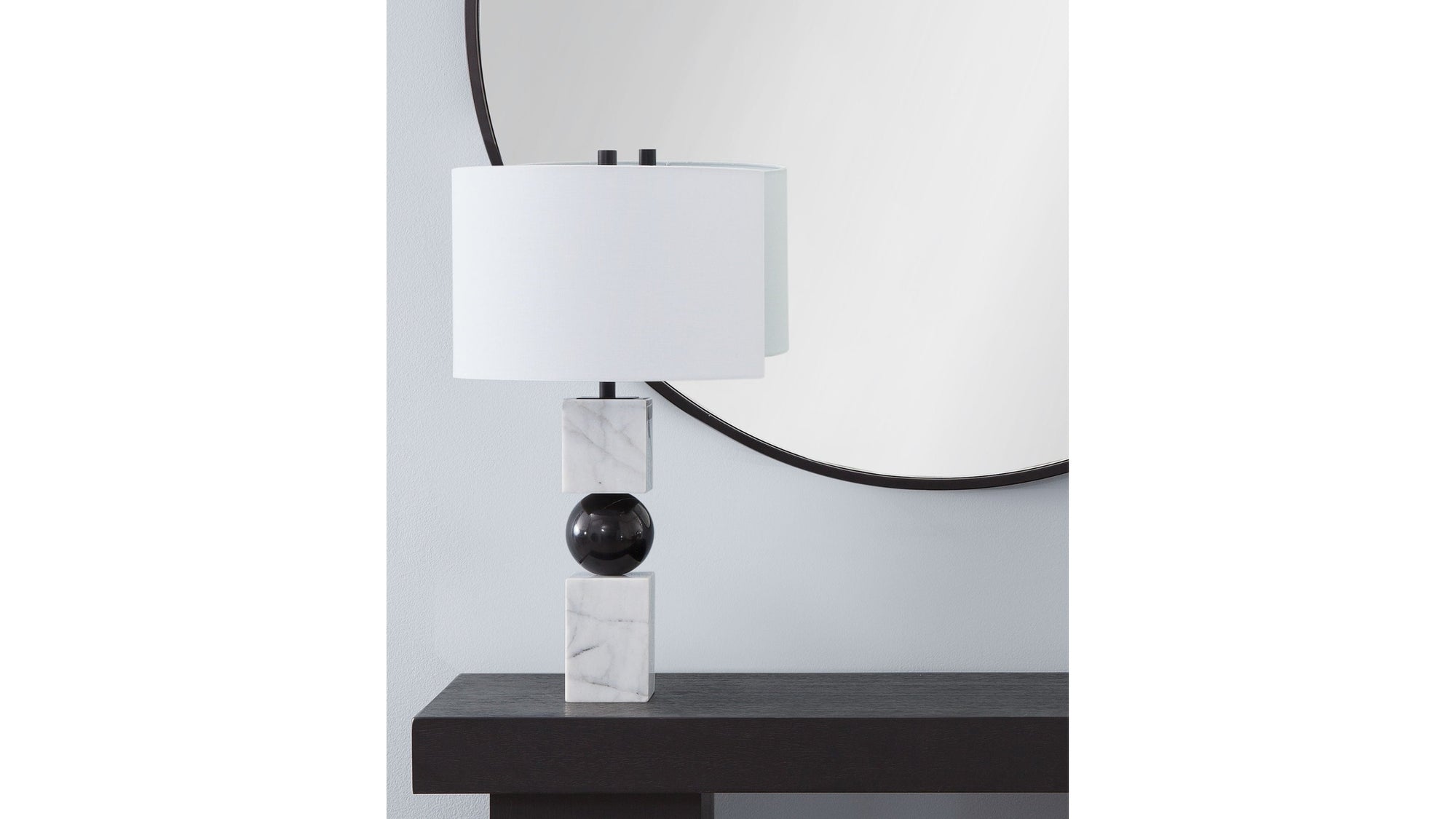 Ellendale - Table Lamp - Black / White