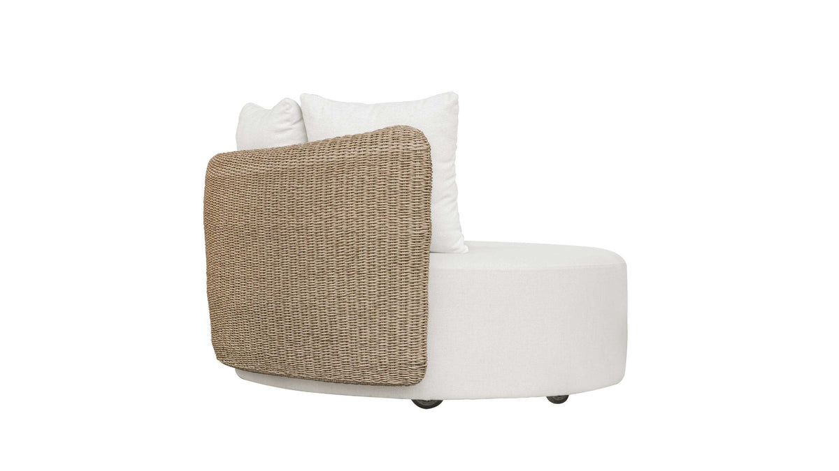 Sunset - Outdoor Round Swivel Day Bed - White