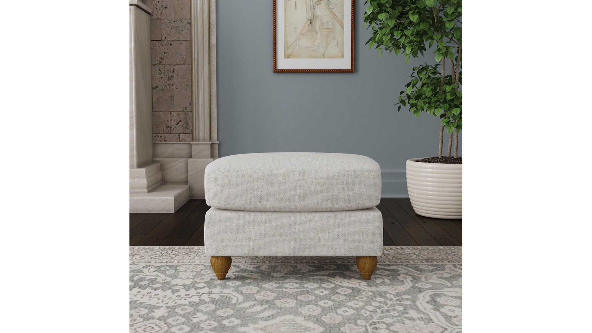Veda - Fabric Ottoman