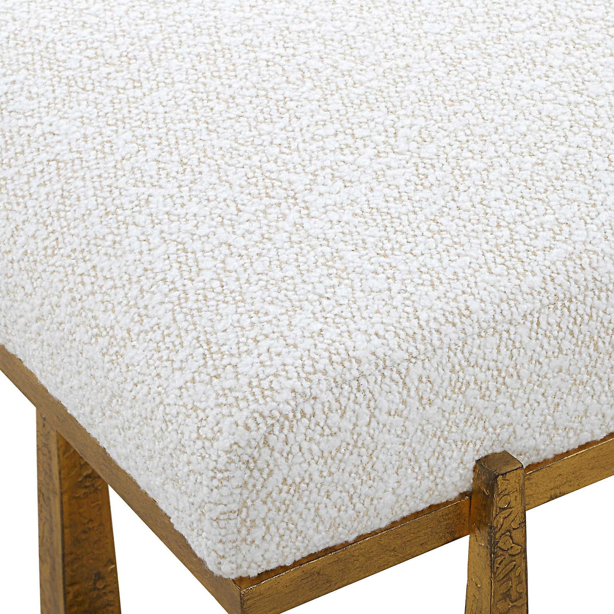 Midas - Bench - Antique Gold &amp; White