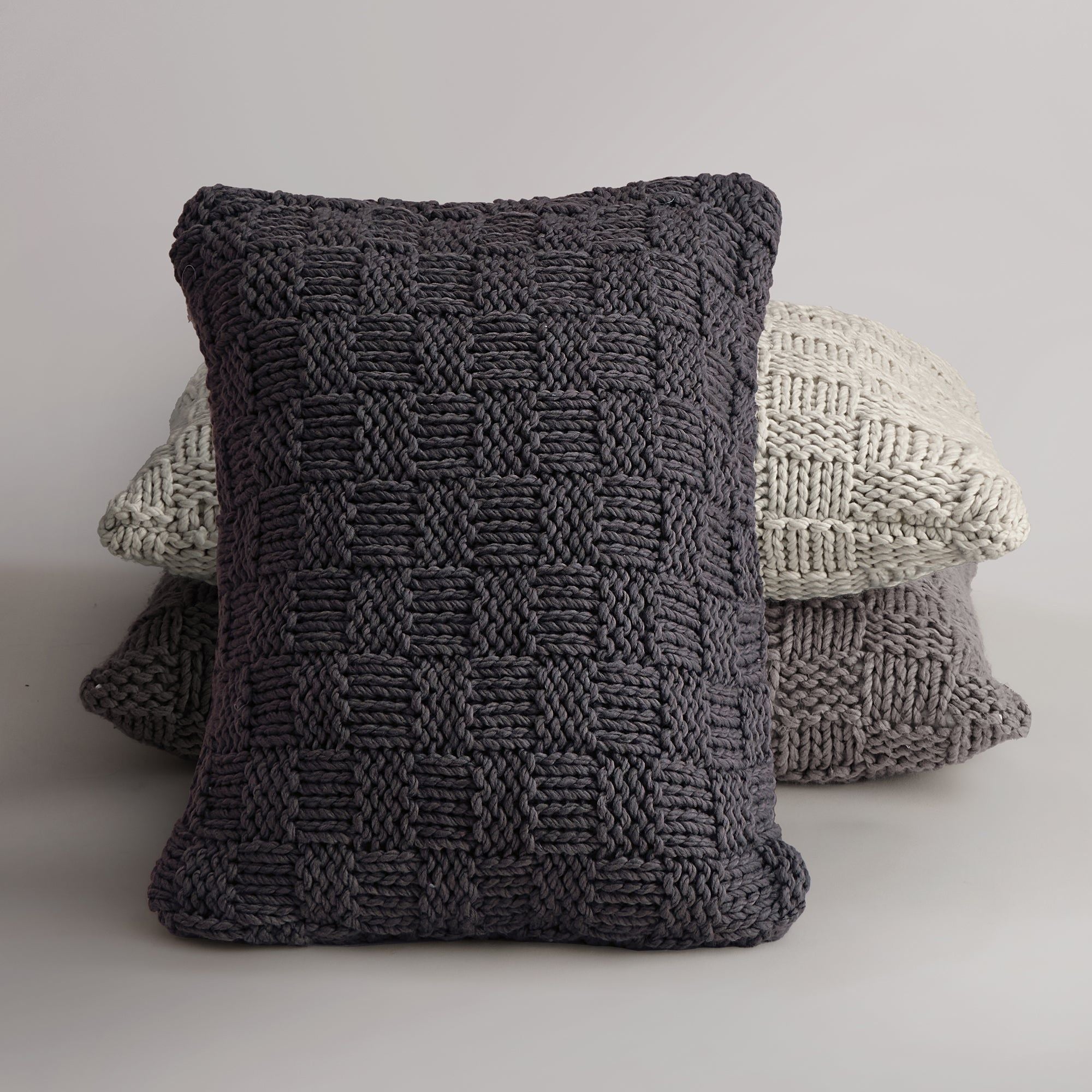 Chess Knit - Dutch Euro Pillow - Taupe