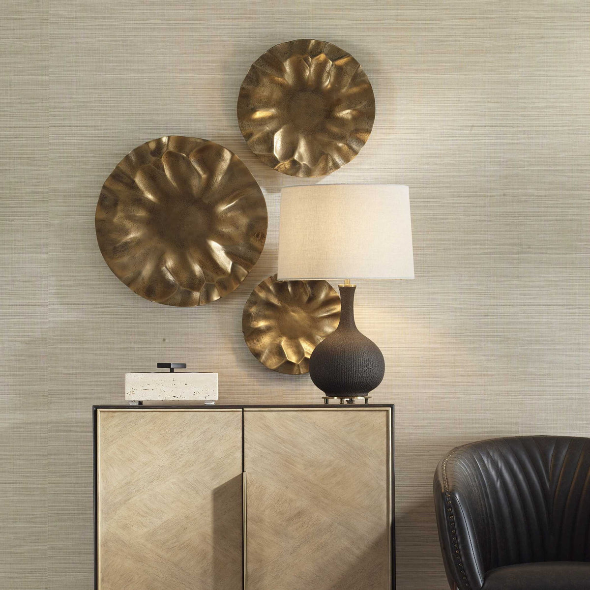 Peonia - Outdoor Wall Art (Set of 3)