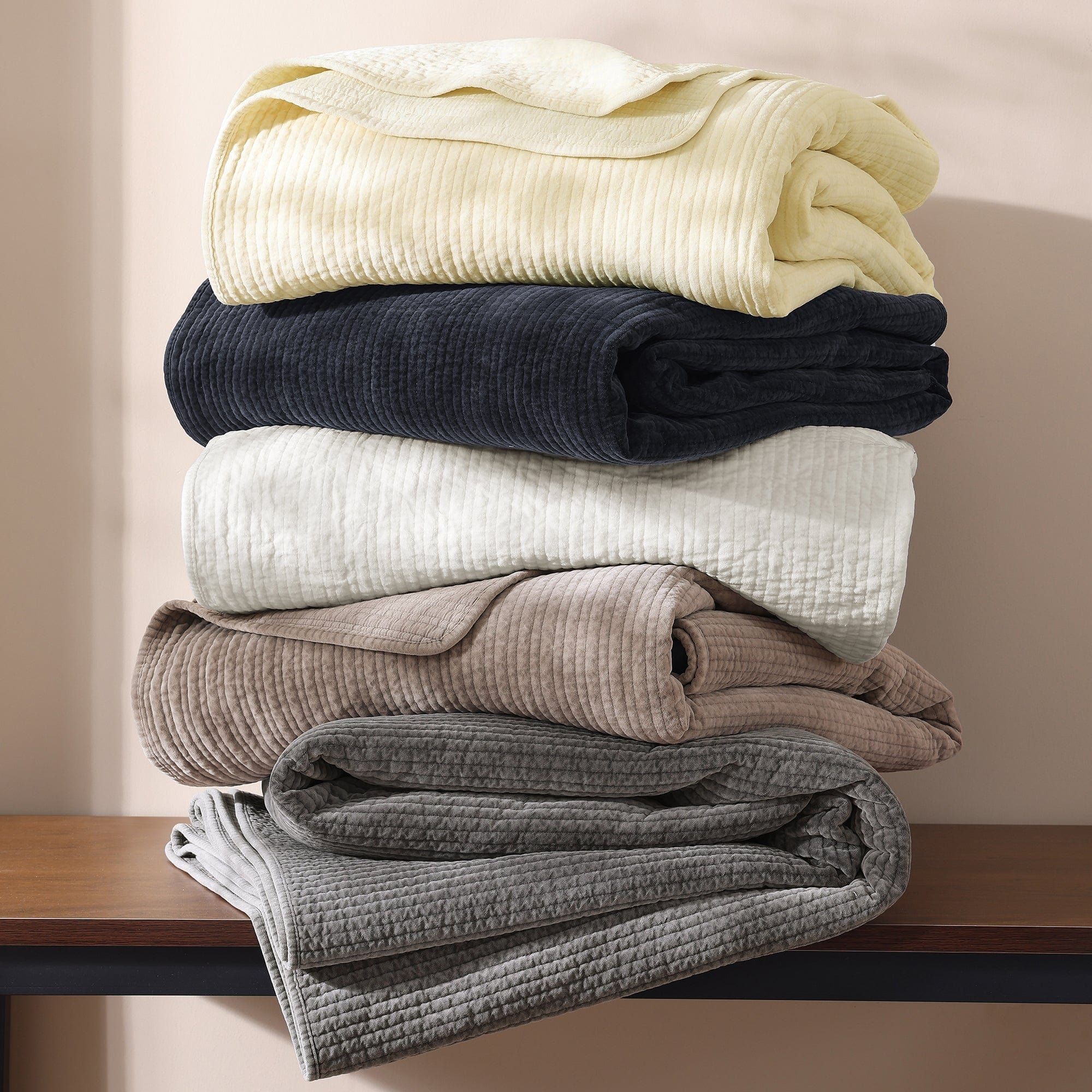 Stonewashed Cotton Velvet - Twin Quilt - Tuscan