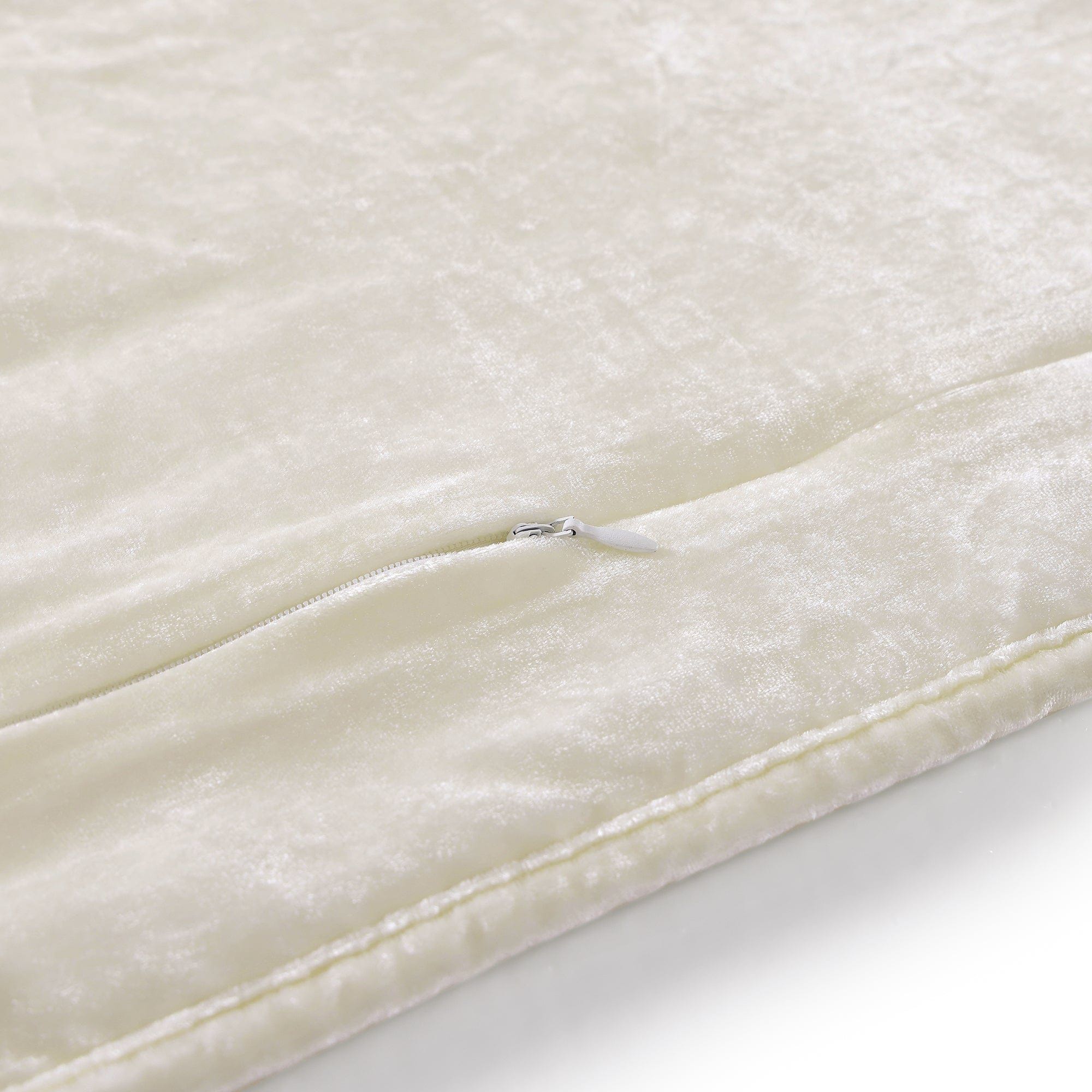 Stella - King Faux Silk Velvet Double Box Stitch Quilt Set (Set of 3) - Stone