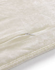 Stella - King Faux Silk Velvet Double Box Stitch Quilt Set (Set of 3) - Stone