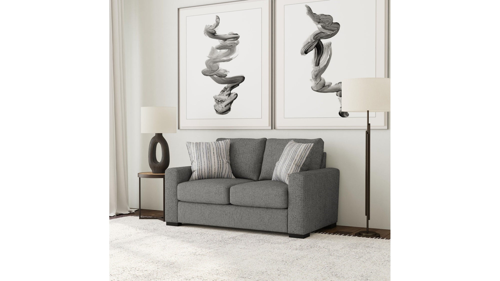 Theodore - Fabric Stationary Loveseat