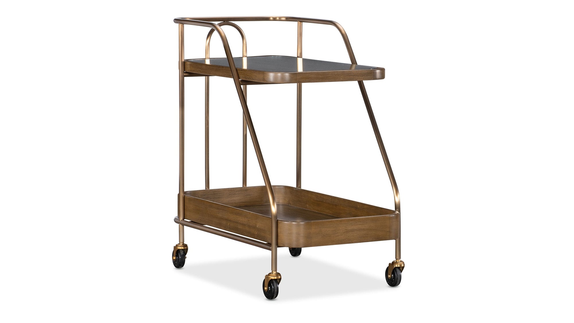 Commerce And Market - Walnut Wine and Bar Cart - Light Caramel