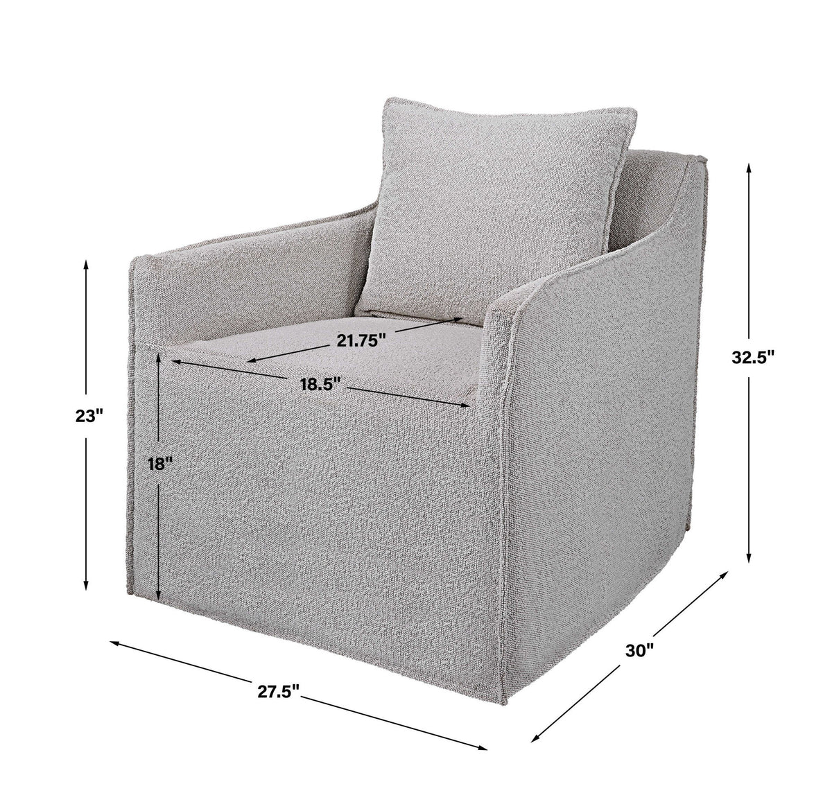 Welland - Swivel Chair - Gray