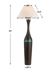Pravin - Floor Lamp - Dark Wood