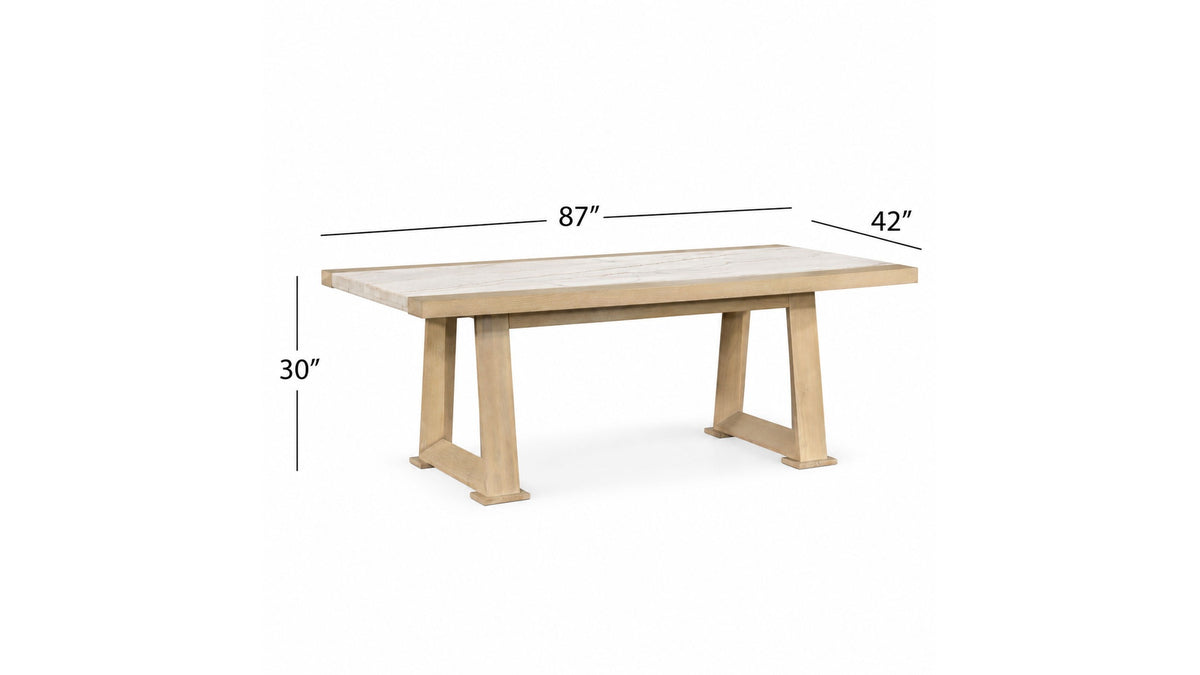 Trifecta - Dining Table - Driftwood Cerused Oak