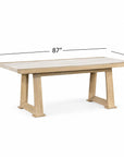 Trifecta - Dining Table - Driftwood Cerused Oak