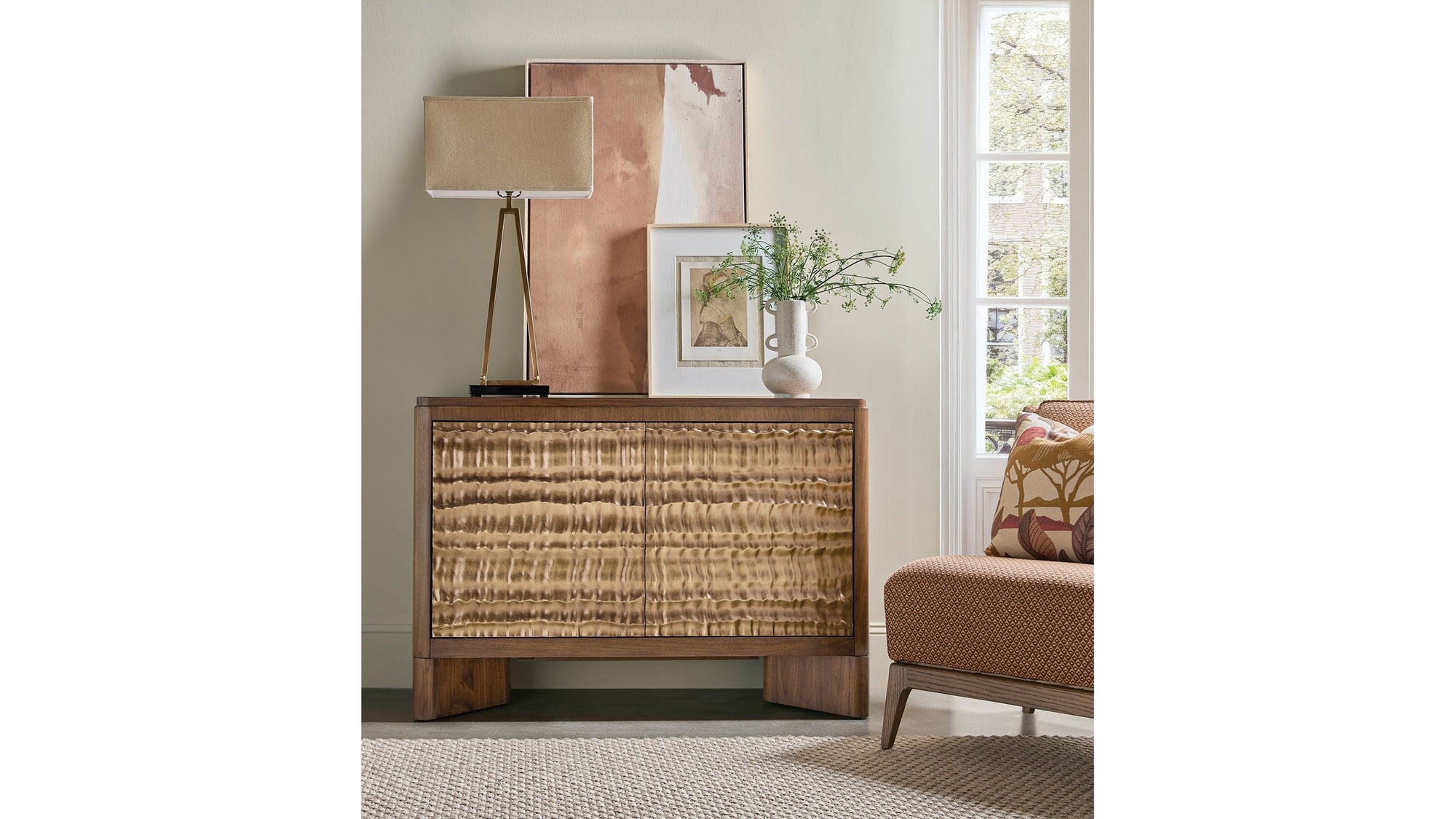 Eleana - Two Door Chest - Medium Wood