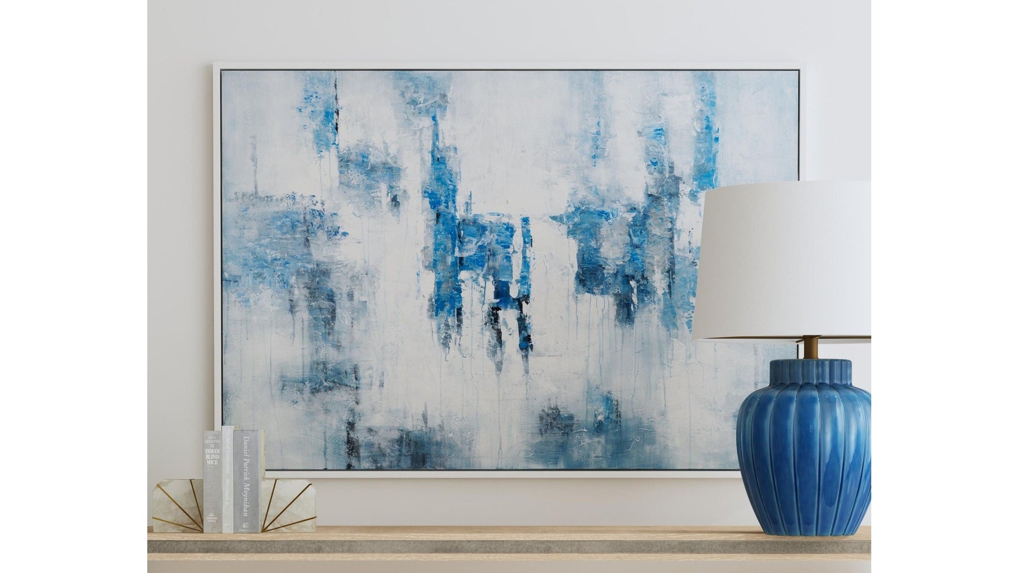 Perdido Framed Canvas - Blue