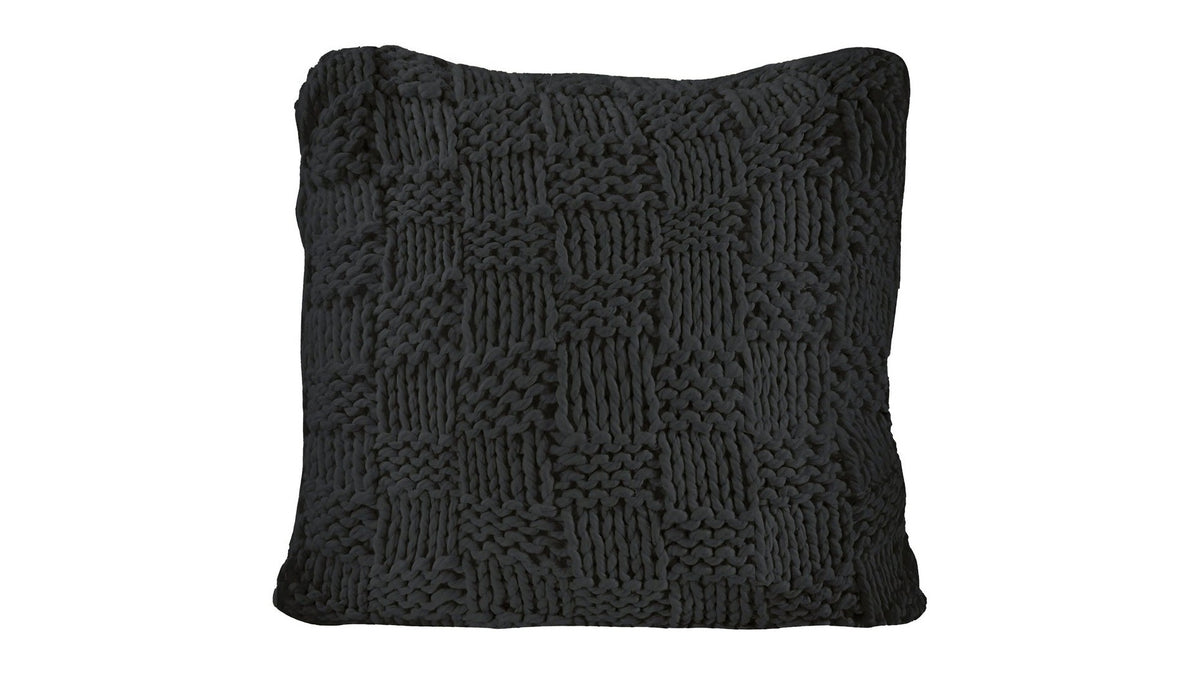 Chess Knit - Euro Pillow - Black