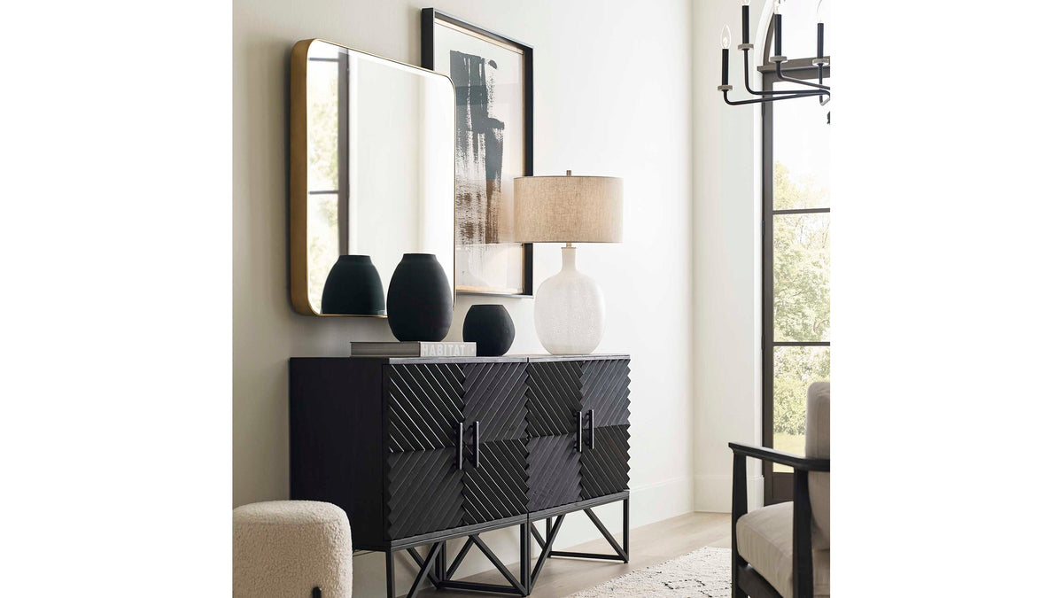 Mystere - Framed Contemporary Print - Black