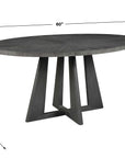 Pulsar - Round Walnut Dining Table - Gray
