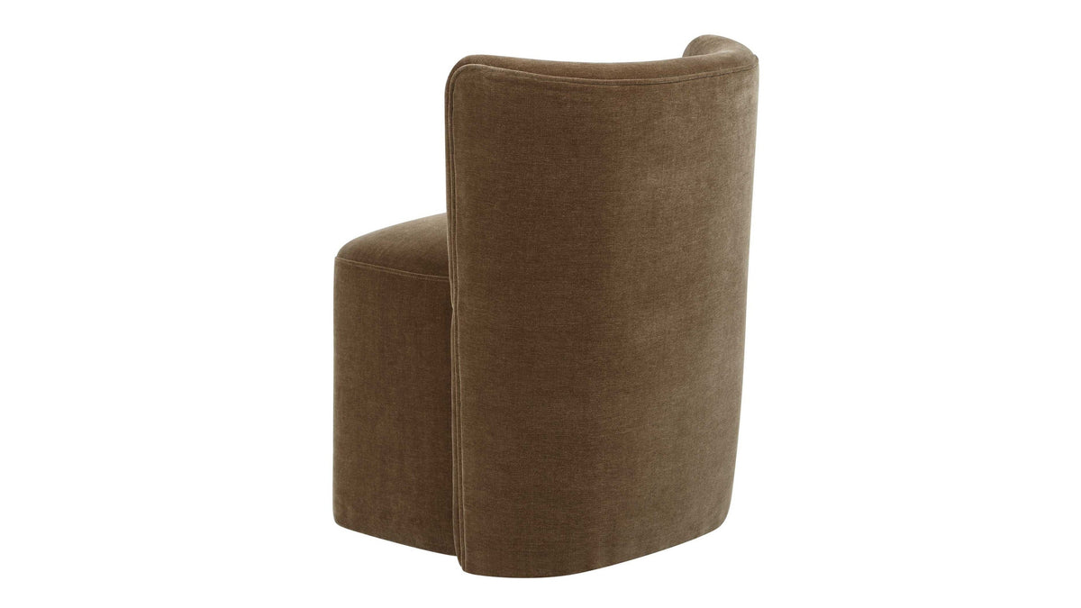 Outlook - Modern Velvet Dining Chair - Brown