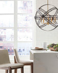 Spherical - 5 Light Pendant - Black