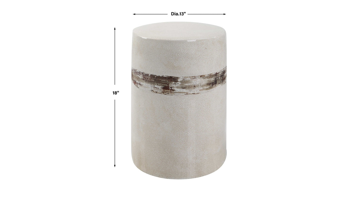 Comanche - White Ceramic Garden Stool