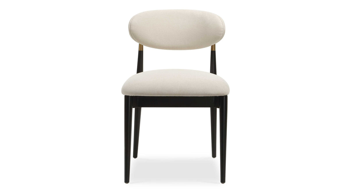 Moxie - Armless Dining Chair (Set of 2) - Black / Off White