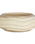 Waveform - Bleached Wood Bowl - Beige