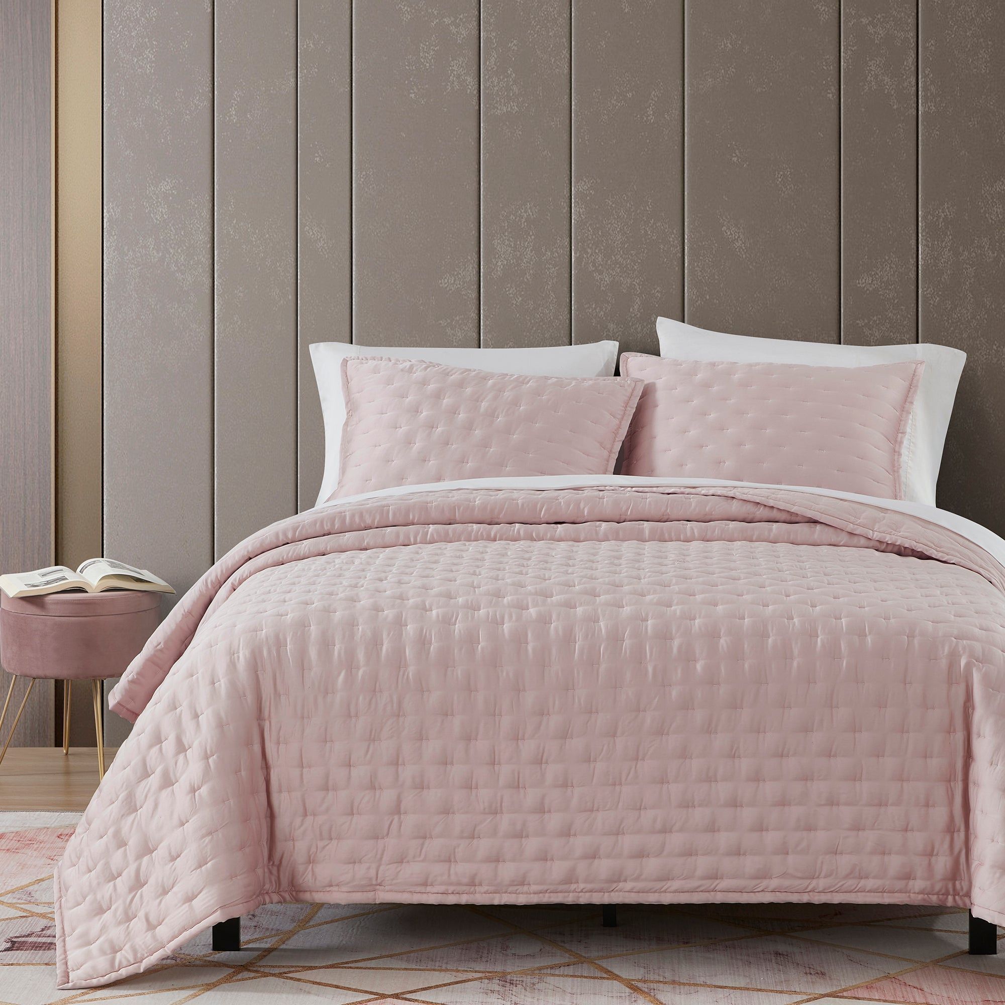 Lyocell - Full/Queen Eucalyptus Quilt Set (Set of 3) - Blush