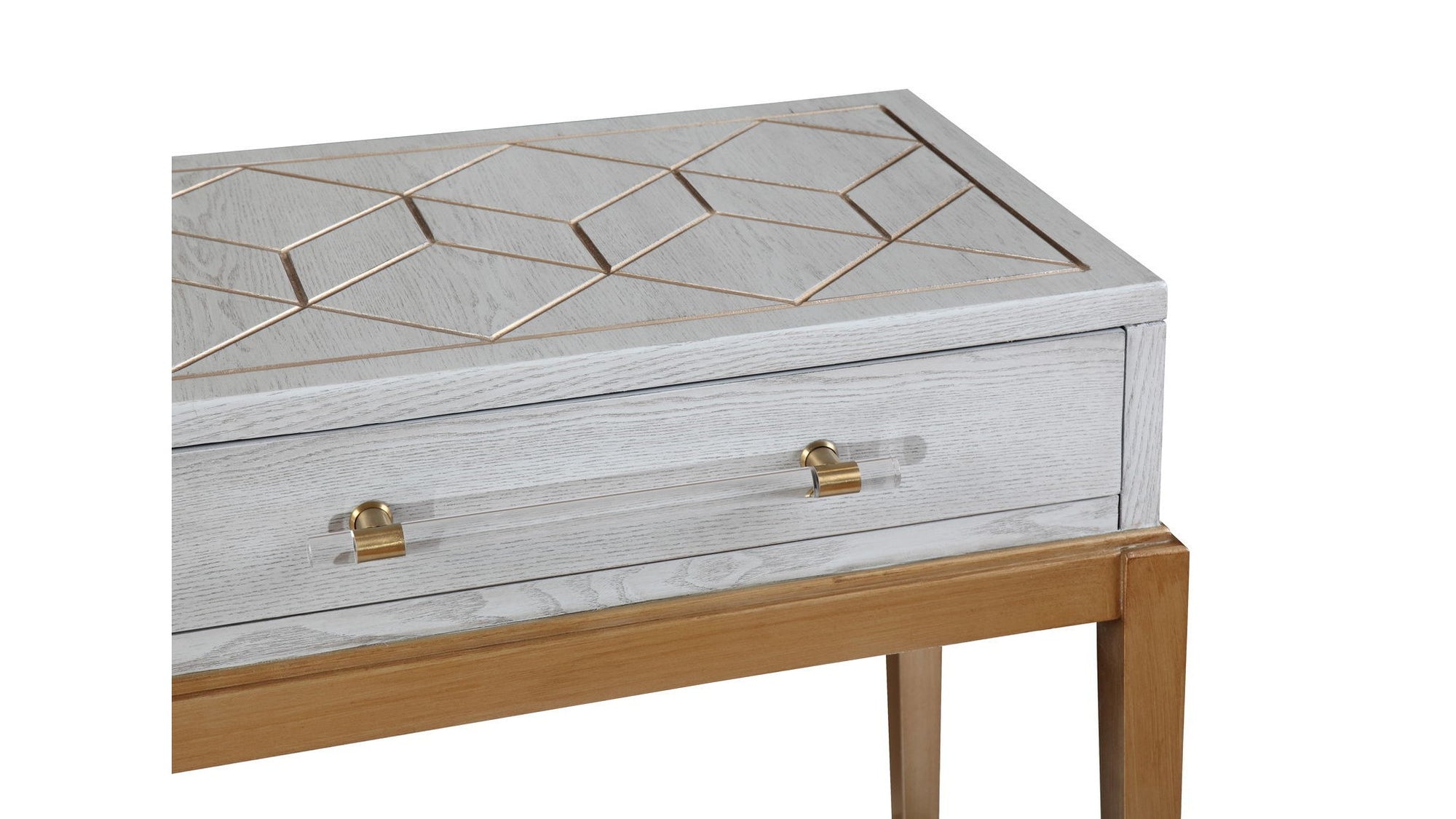 Perrine - Console Table - Silver / Gold