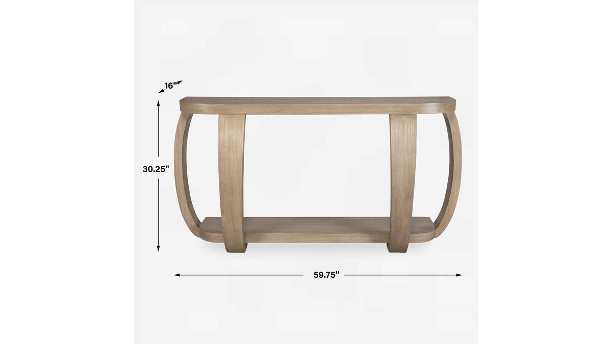 Adona - Wood Console Table - Light Brown
