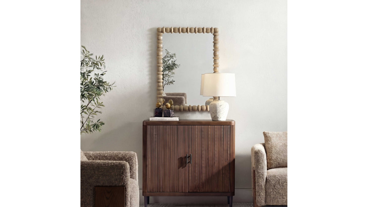 Harriet - Spindle Mirror - Warm Ivory