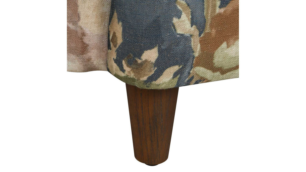 Lainey - Floral Upholstered Armchair - Blue
