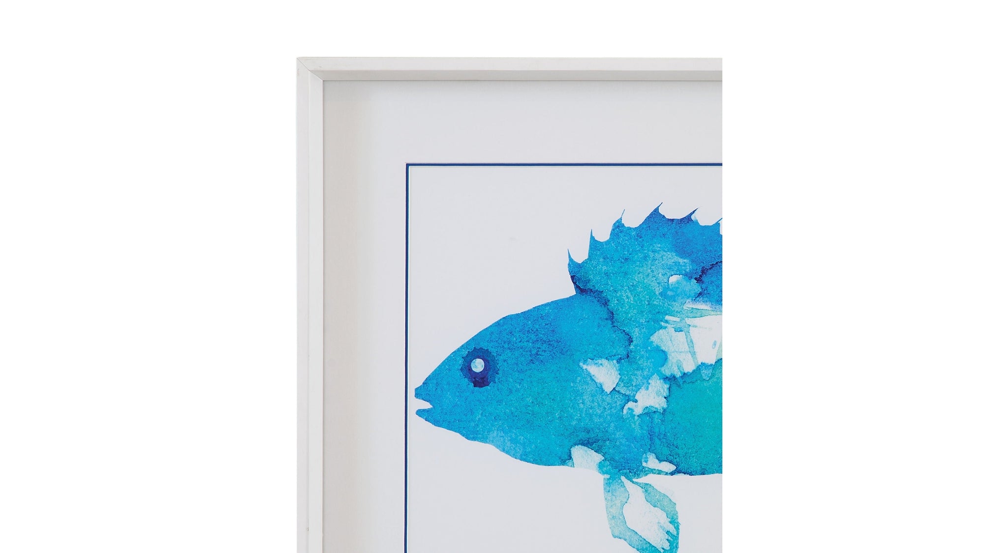 Watercolor Fish Framed Print Set of 2 - Blue