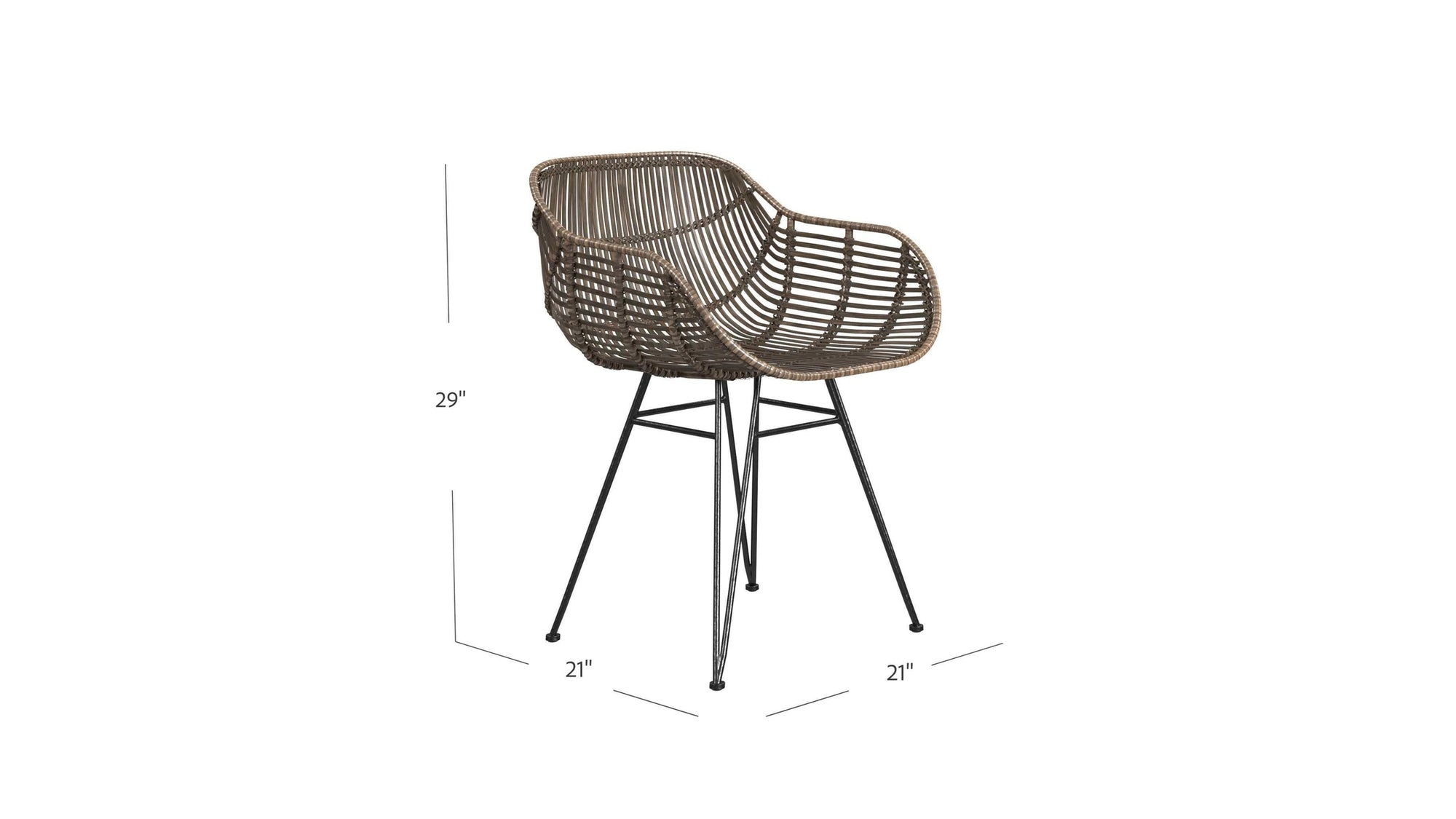 Ryanne - Arm Chair - Brown