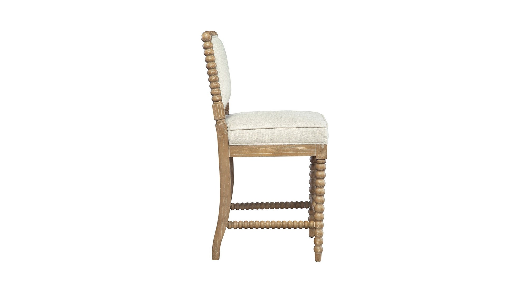 Sara - Counter Stool - White / Light Brown
